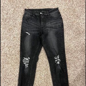 Black Distressed Jeans
